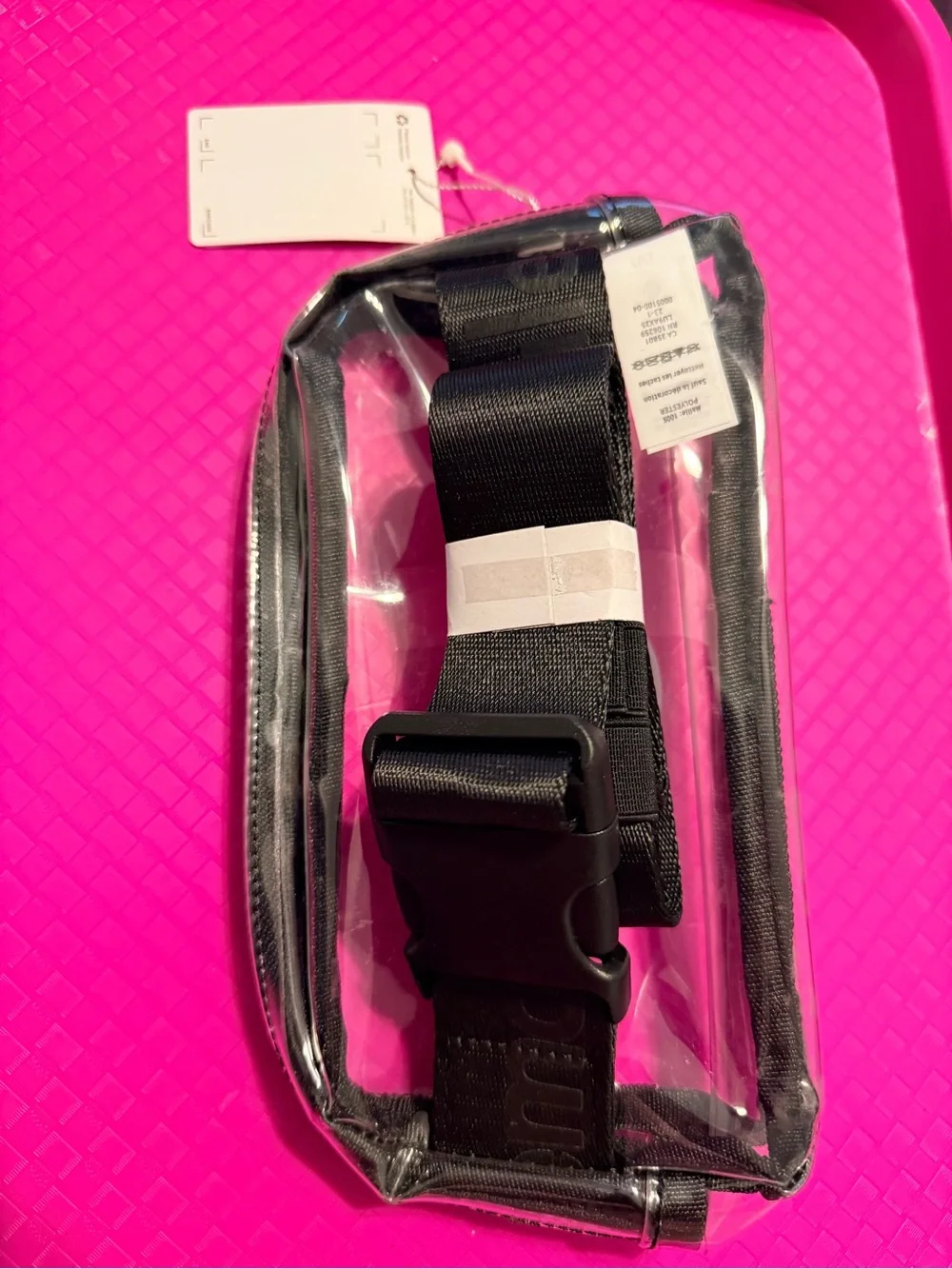 lululemon athletica clear zippered